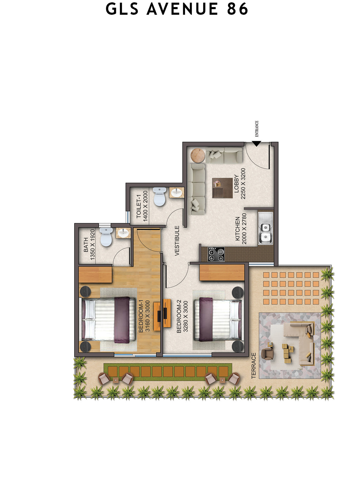 Gls Avenue 86 Tower 4 Unit 6 (Type 4P ) Floor Plan