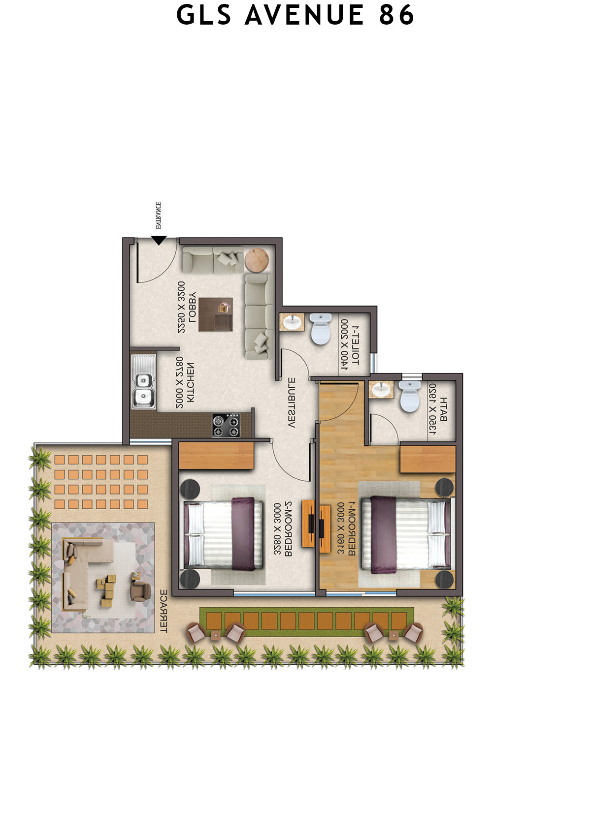 Gls Avenue 86 Tower 4 Unit 7 (Type 4P ) Floor Plan