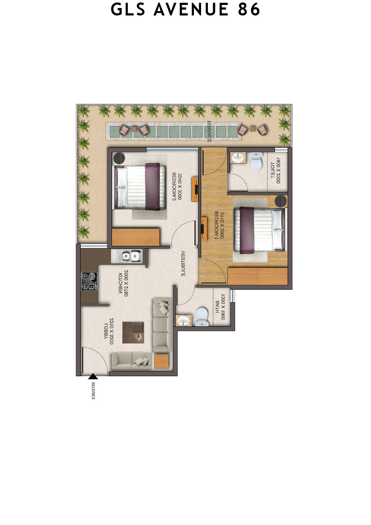 Gls Avenue 86 Tower 5 Unit 2 (Type 5P ) Floor Plan