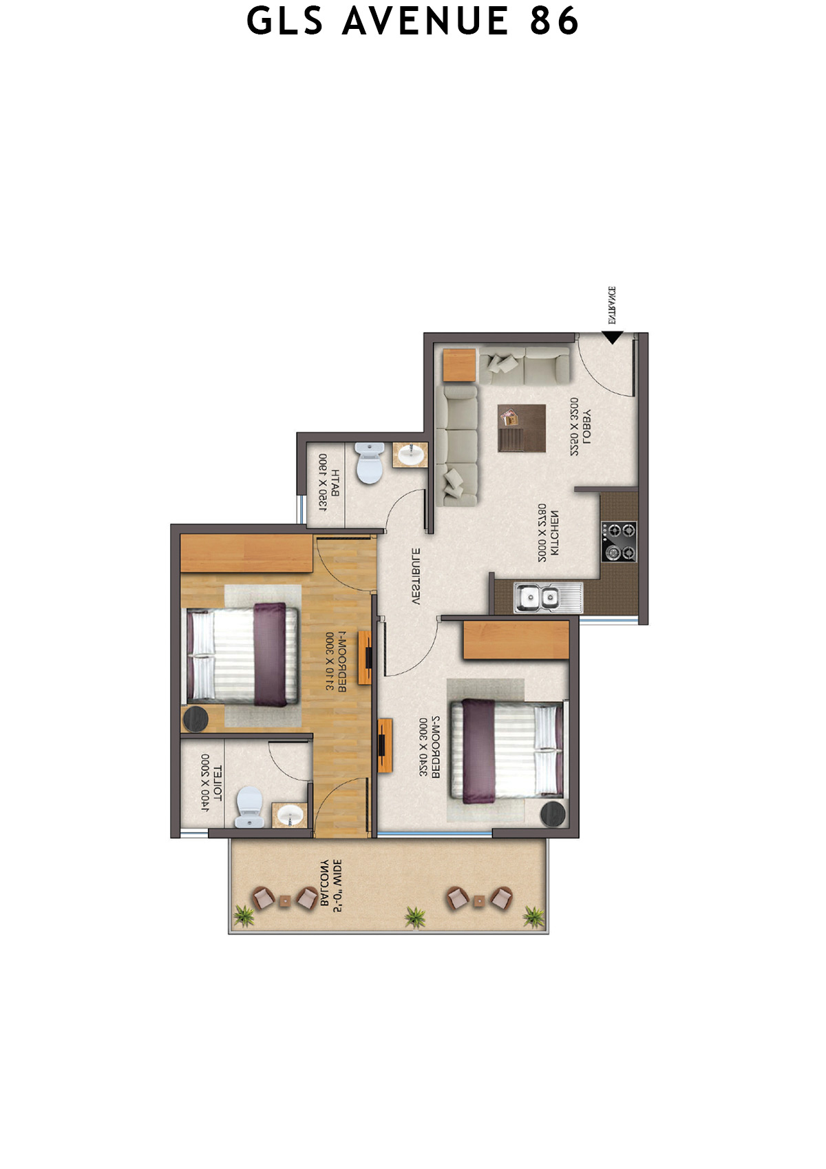 Gls Avenue 86 Tower 5 Unit 8 (Type 5 ) Floor Plan