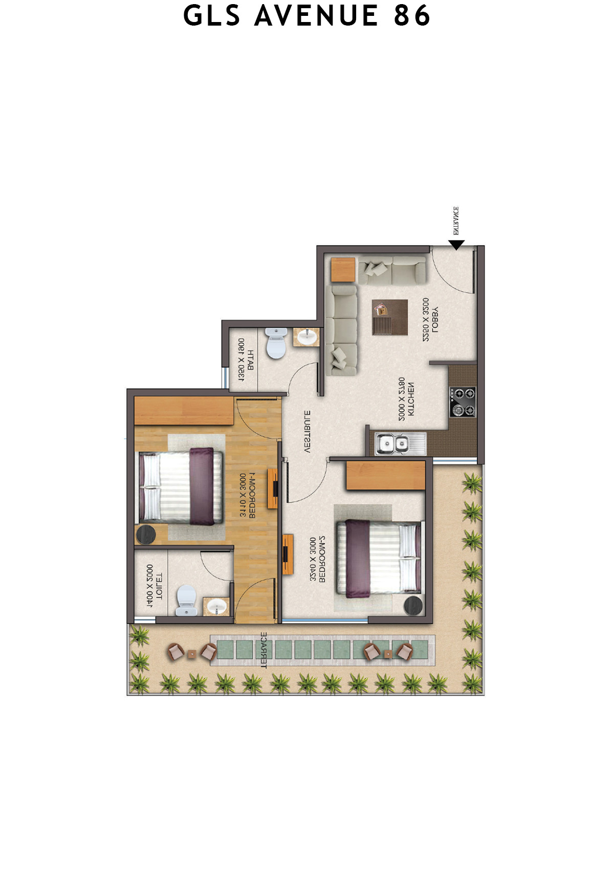 Gls Avenue 86 Tower 5 Unit 8 (Type 5P ) Floor Plan