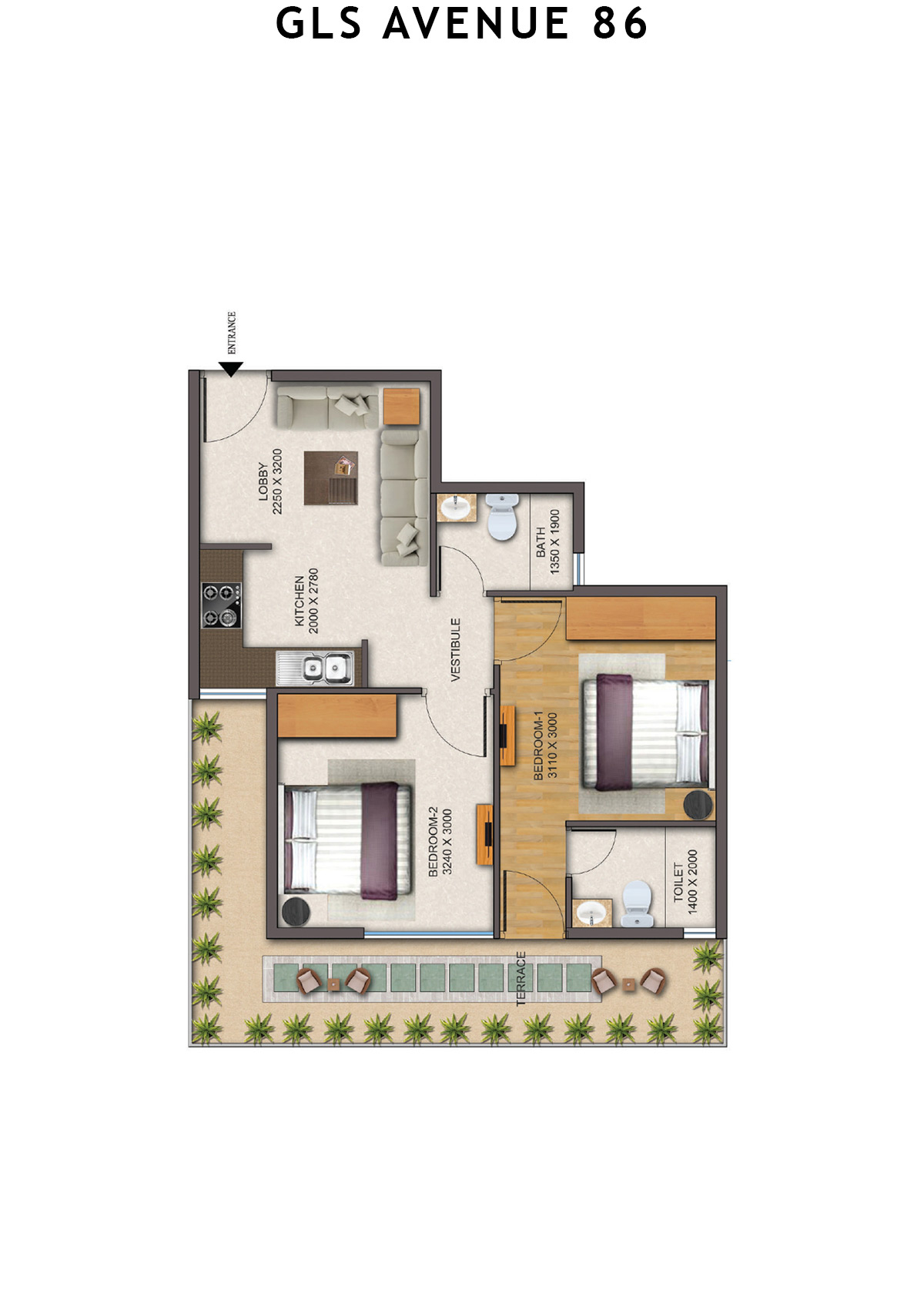 Gls Avenue 86 Tower 5 Unit 9 (Type 5P ) Floor Plan