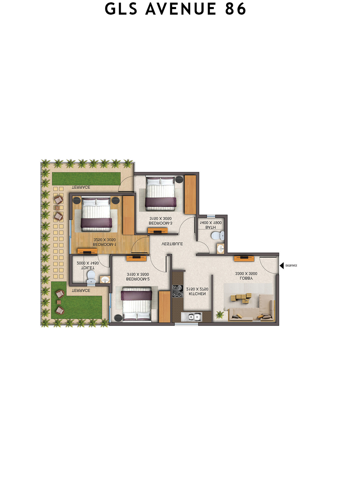 Gls Avenue 86 Tower 8 Unit 7 (Type 2P ) Floor Plan