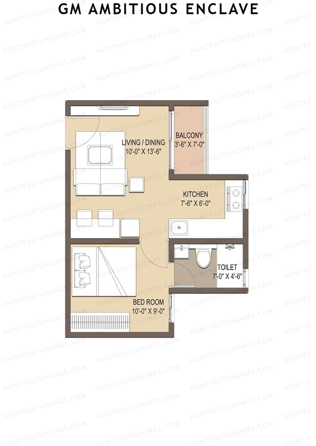 GM Ambitious Enclave Tower A1 Unit 26 (Type 1) Floor Plan