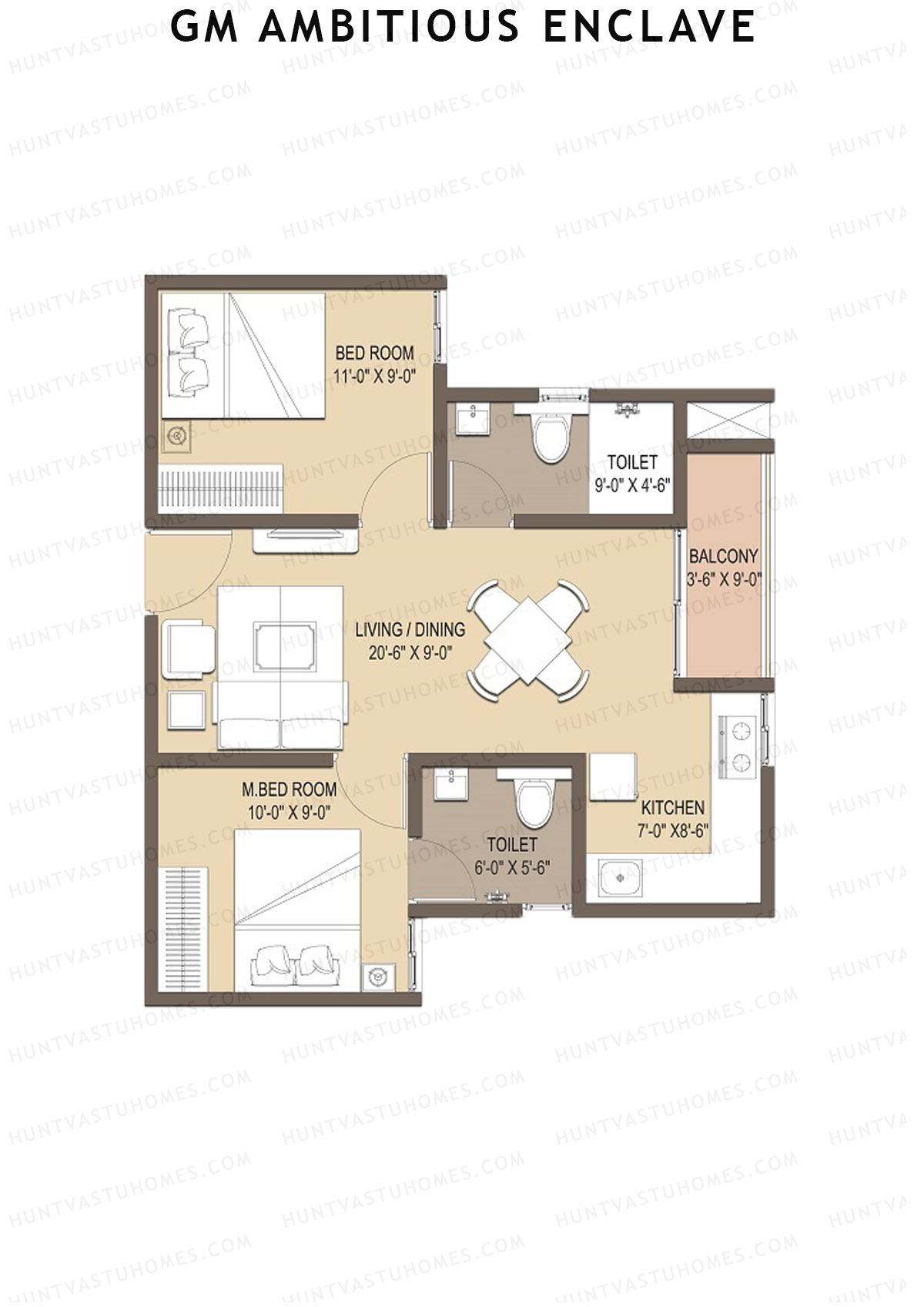 GM Ambitious Enclave Tower C Unit 5 (Type 2) Floor Plan