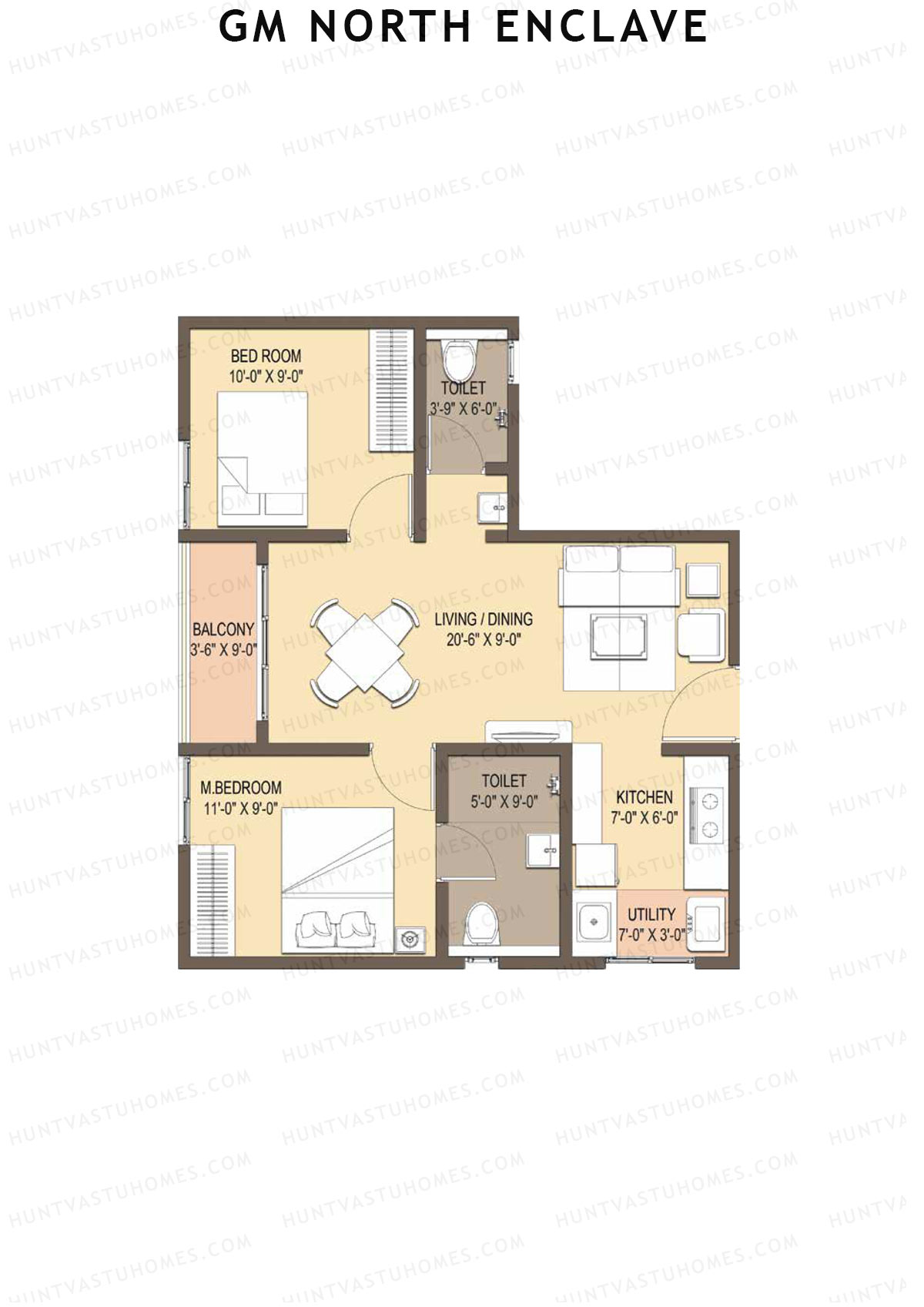 GM North Enclave Tower 1 Unit 12 (Type 2) Floor Plan
