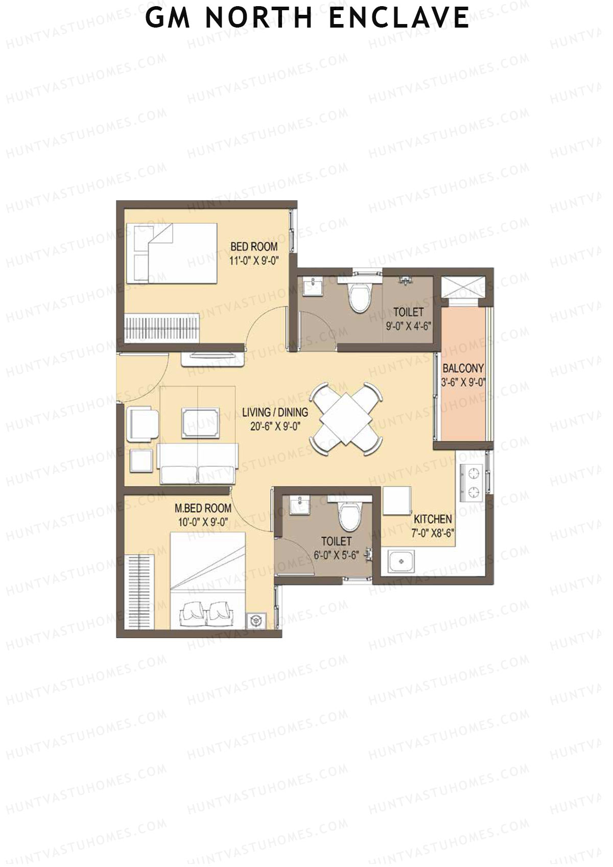 GM North Enclave Tower 1 Unit 18 (Type 2) Floor Plan
