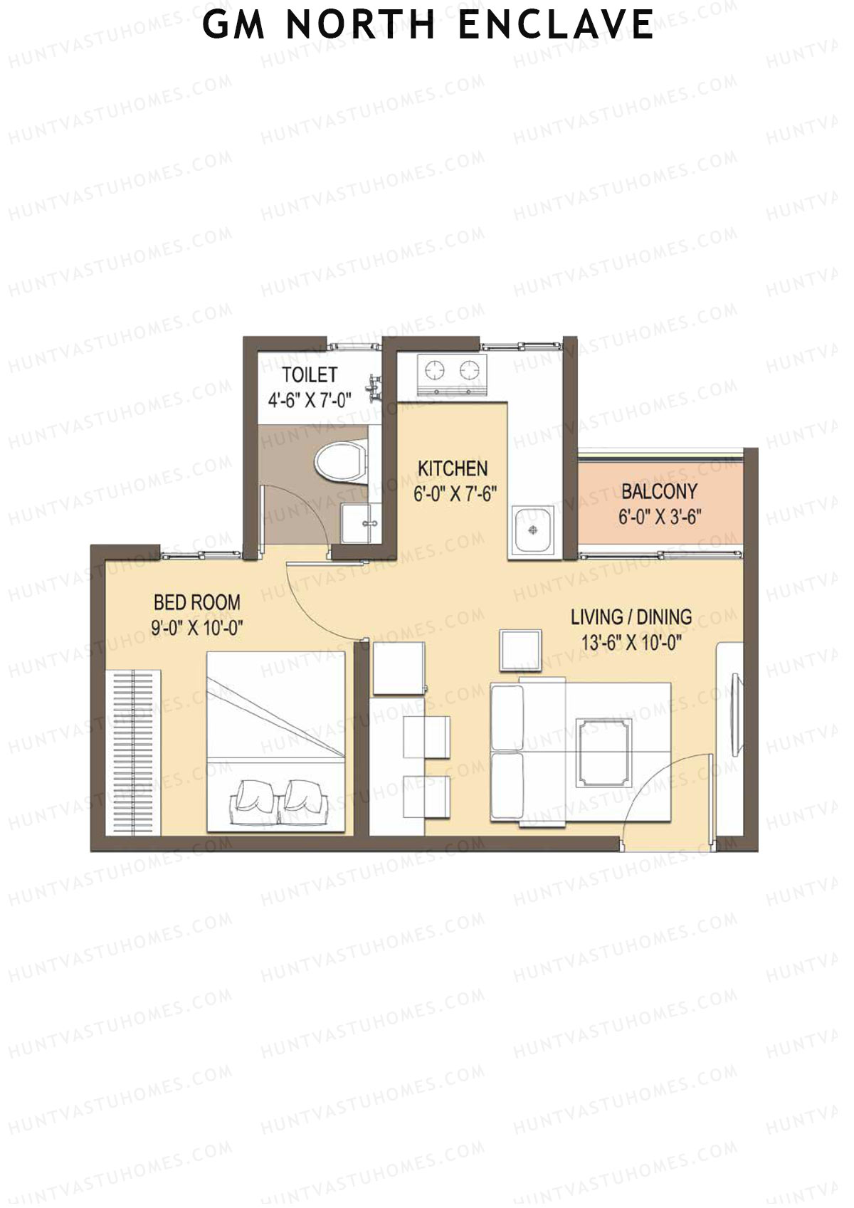 GM North Enclave Tower 1 Unit 24 (Type 1) Floor Plan