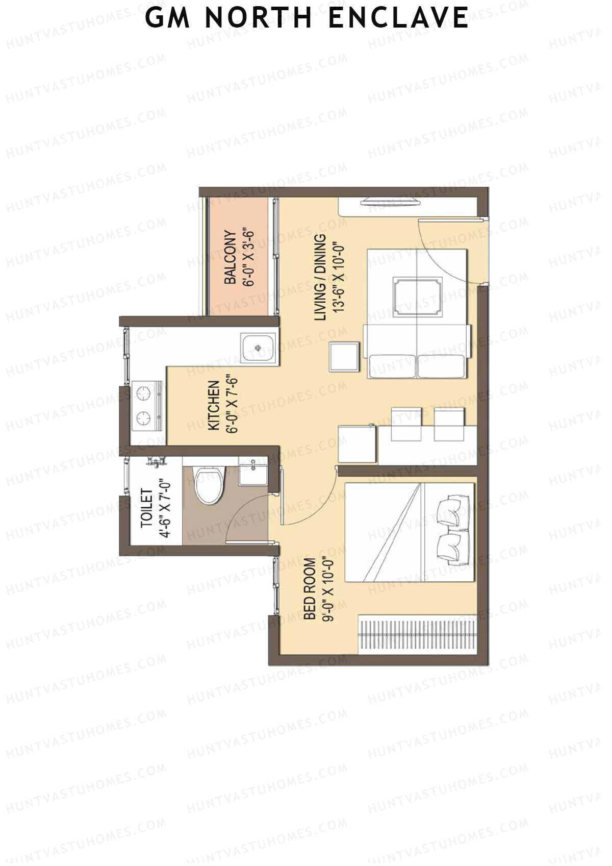 GM North Enclave Tower 1 Unit 28 (Type 1) Floor Plan