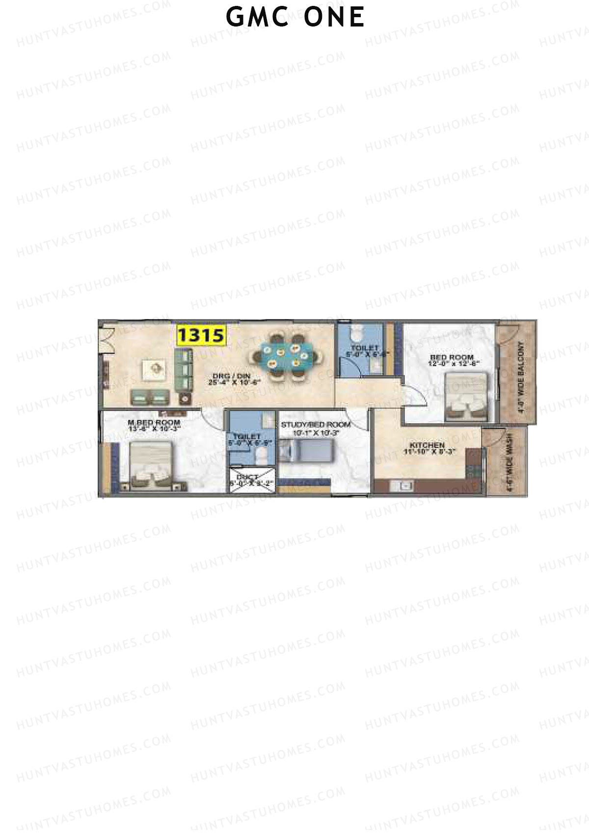GMC One Block A Unit 14 Floor Plan