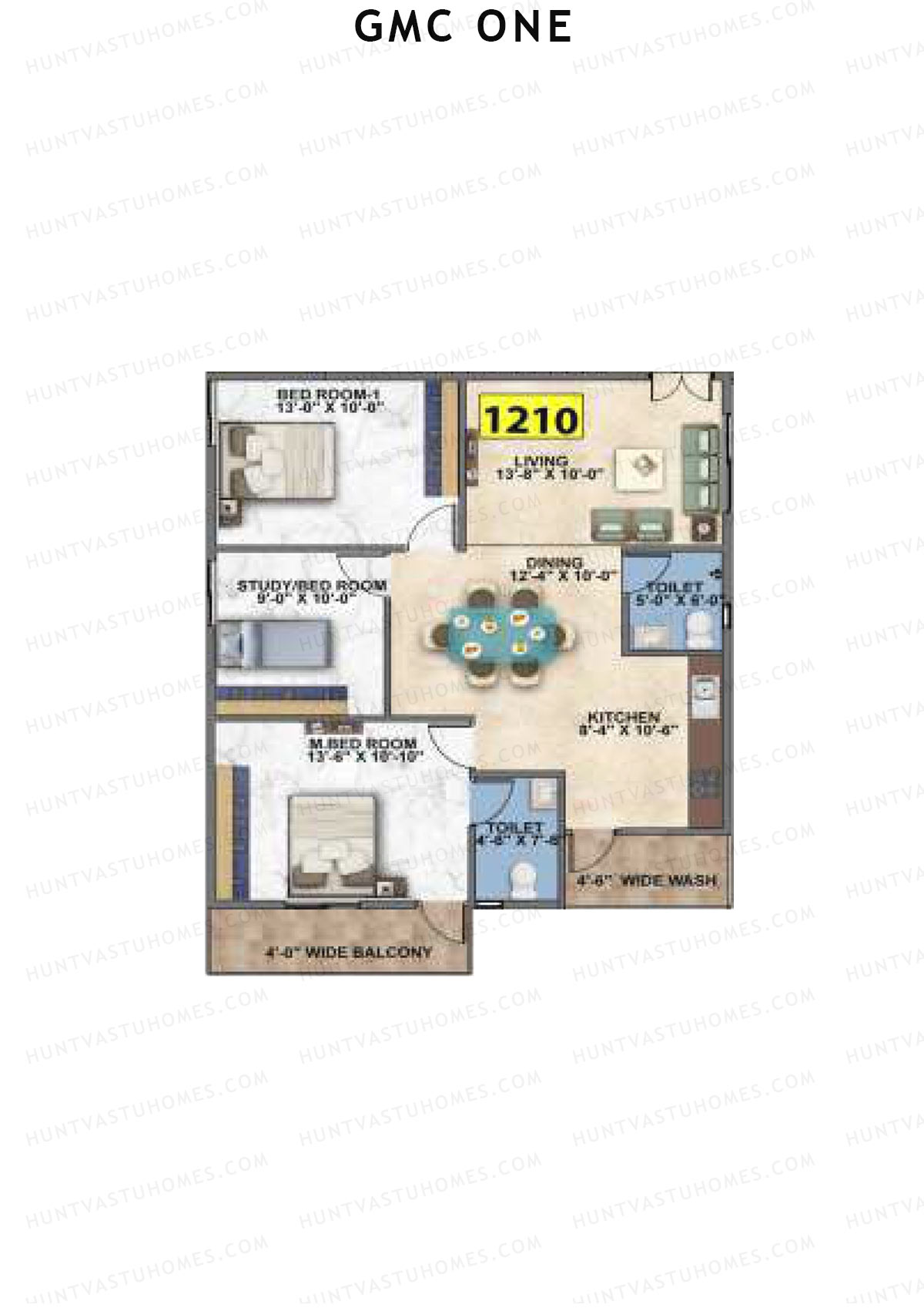 GMC One Block A Unit 16 Floor Plan
