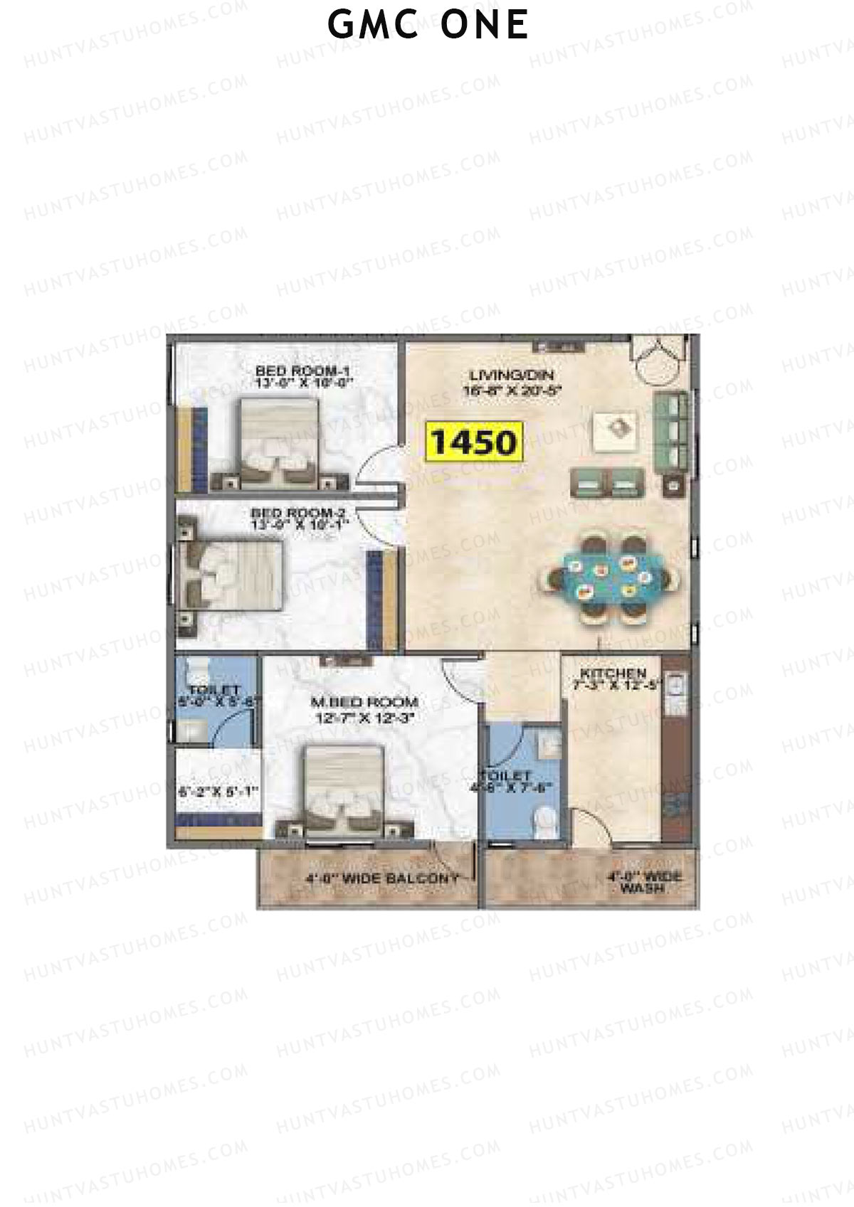 GMC One Block A Unit 22 Floor Plan
