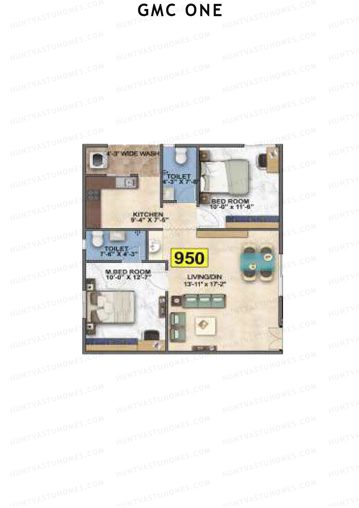 GMC One Block A Unit 8 Floor Plan