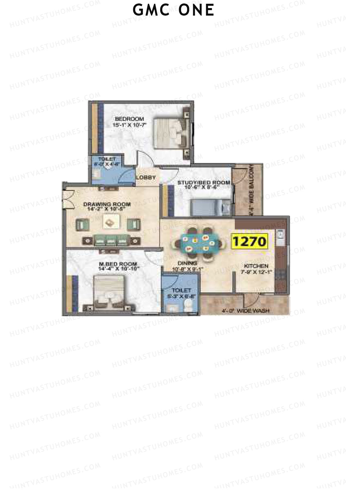 GMC One Block B Unit 11 Floor Plan