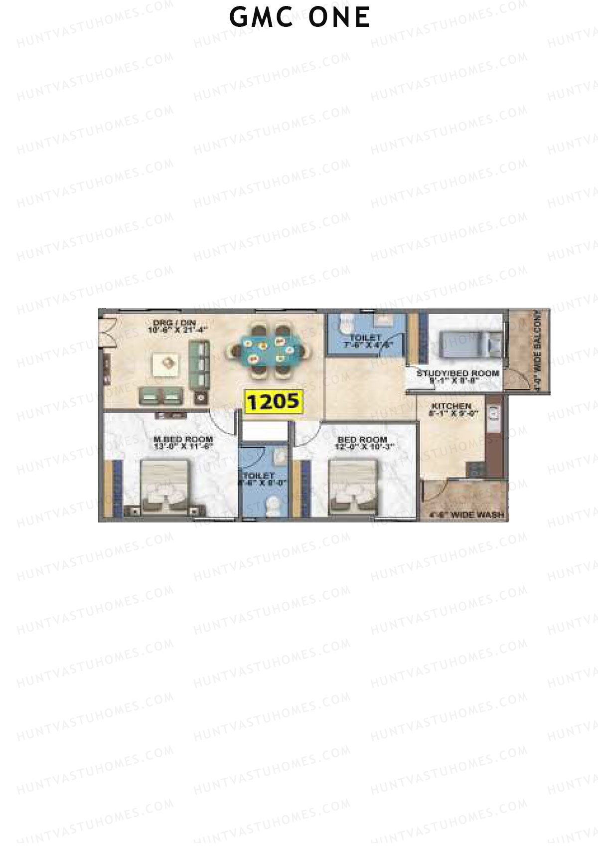 GMC One Block B Unit 12 Floor Plan