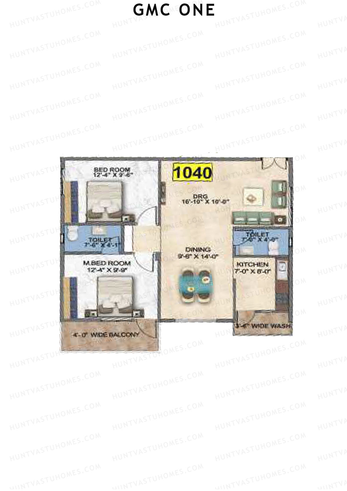 GMC One Block B Unit 13 Floor Plan