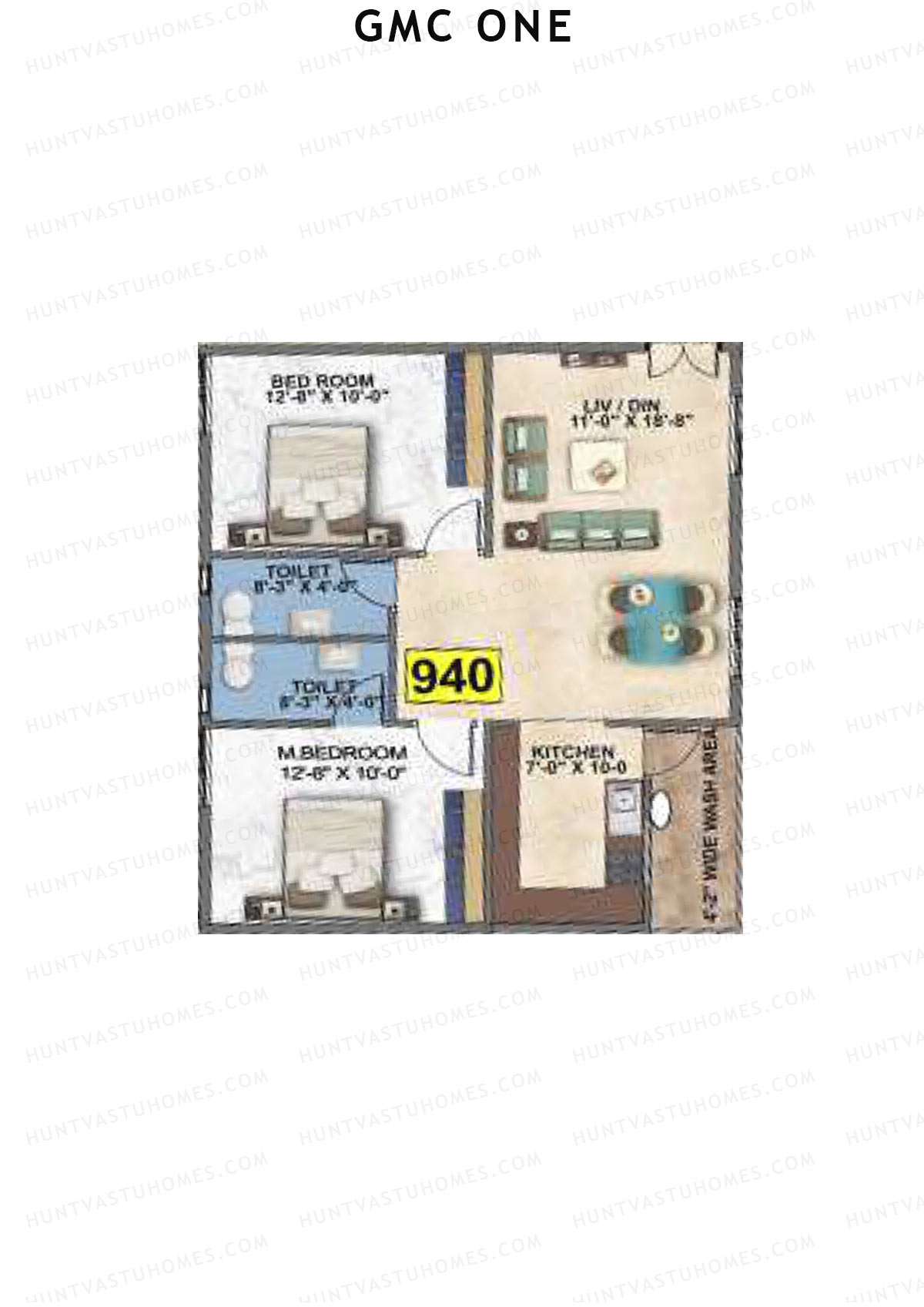 GMC One Block B Unit 19 Floor Plan