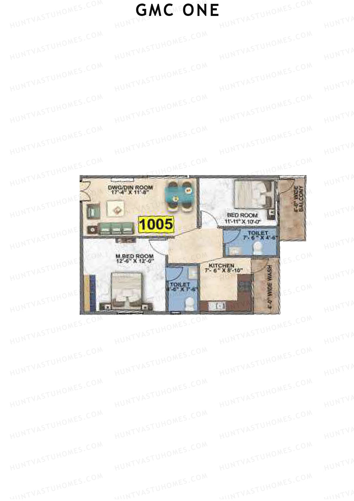 GMC One Block B Unit 20 Floor Plan