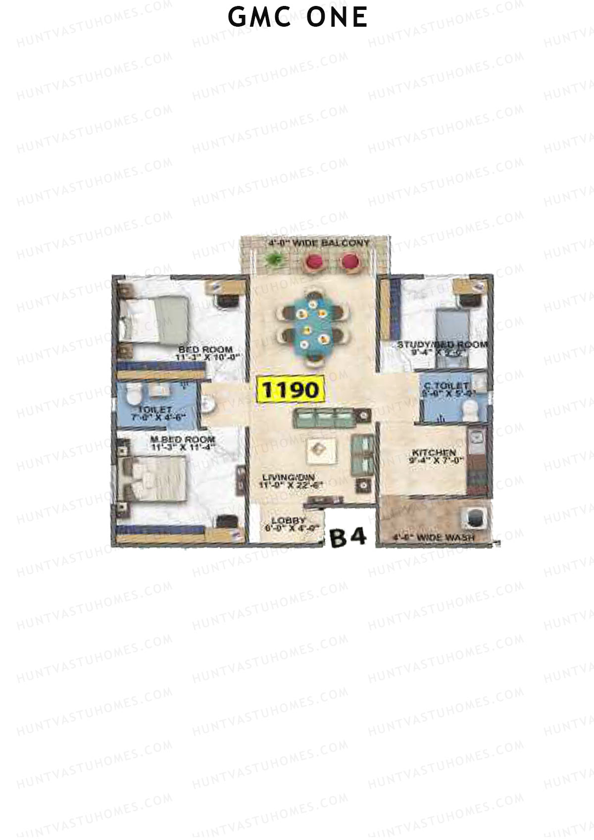GMC One Block B Unit 8 Floor Plan