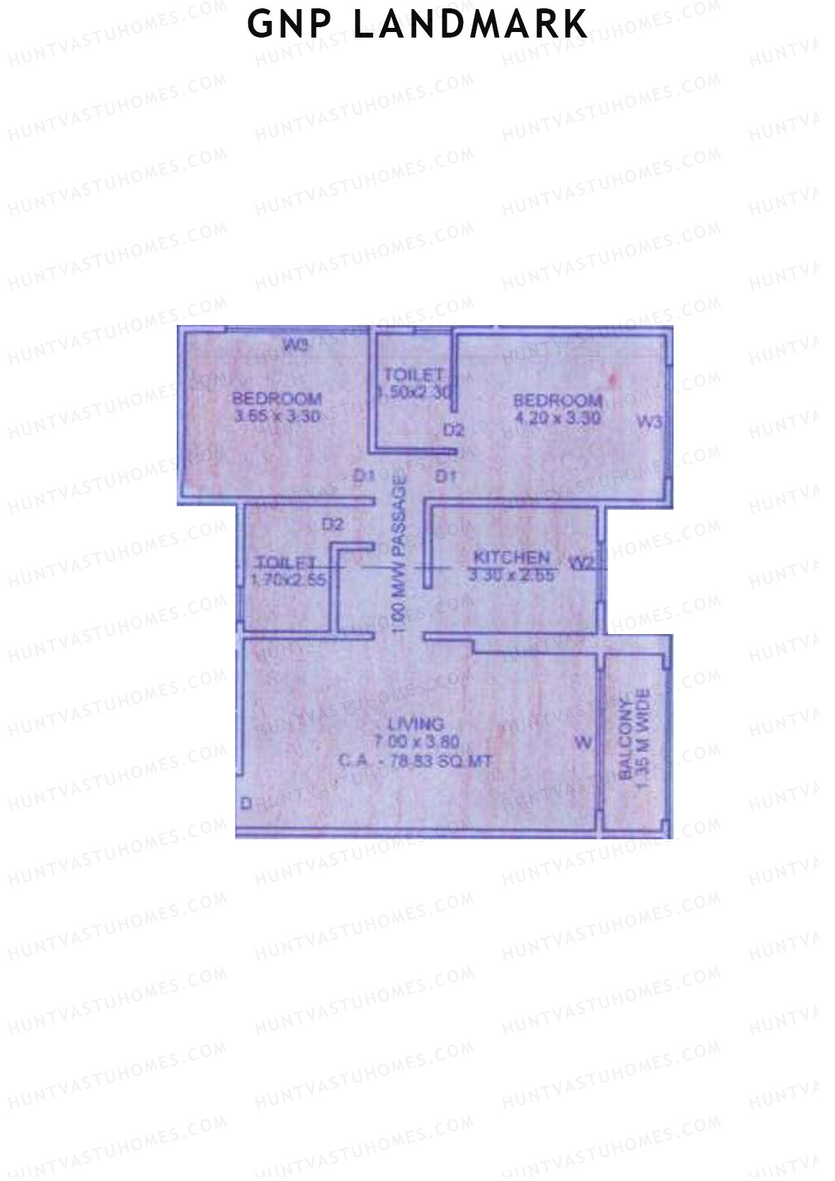 GNP Landmark Tower 2 Unit 1 Floor Plan