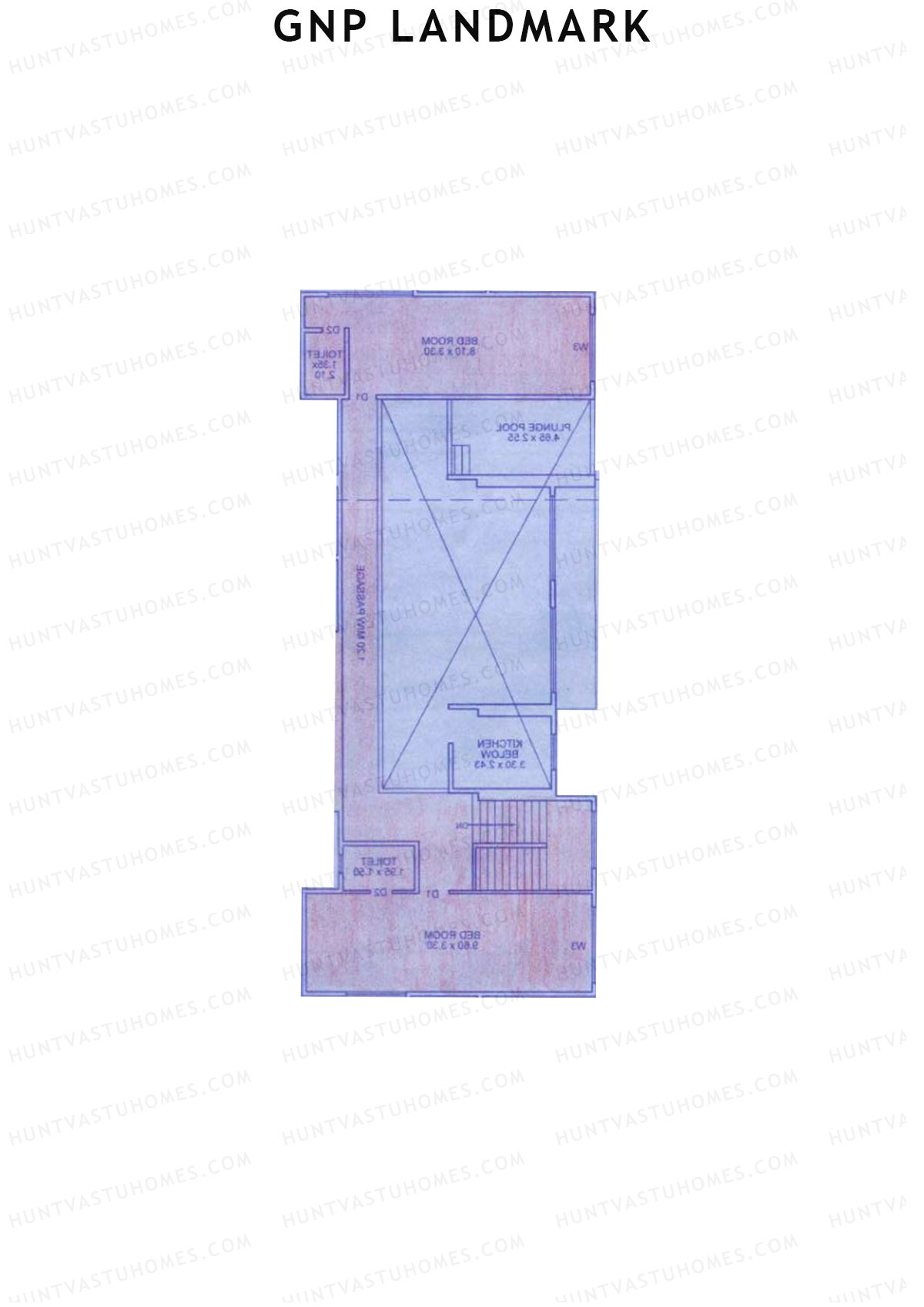 GNP Landmark Tower 2 Unit 1 (Type DU) Floor Plan