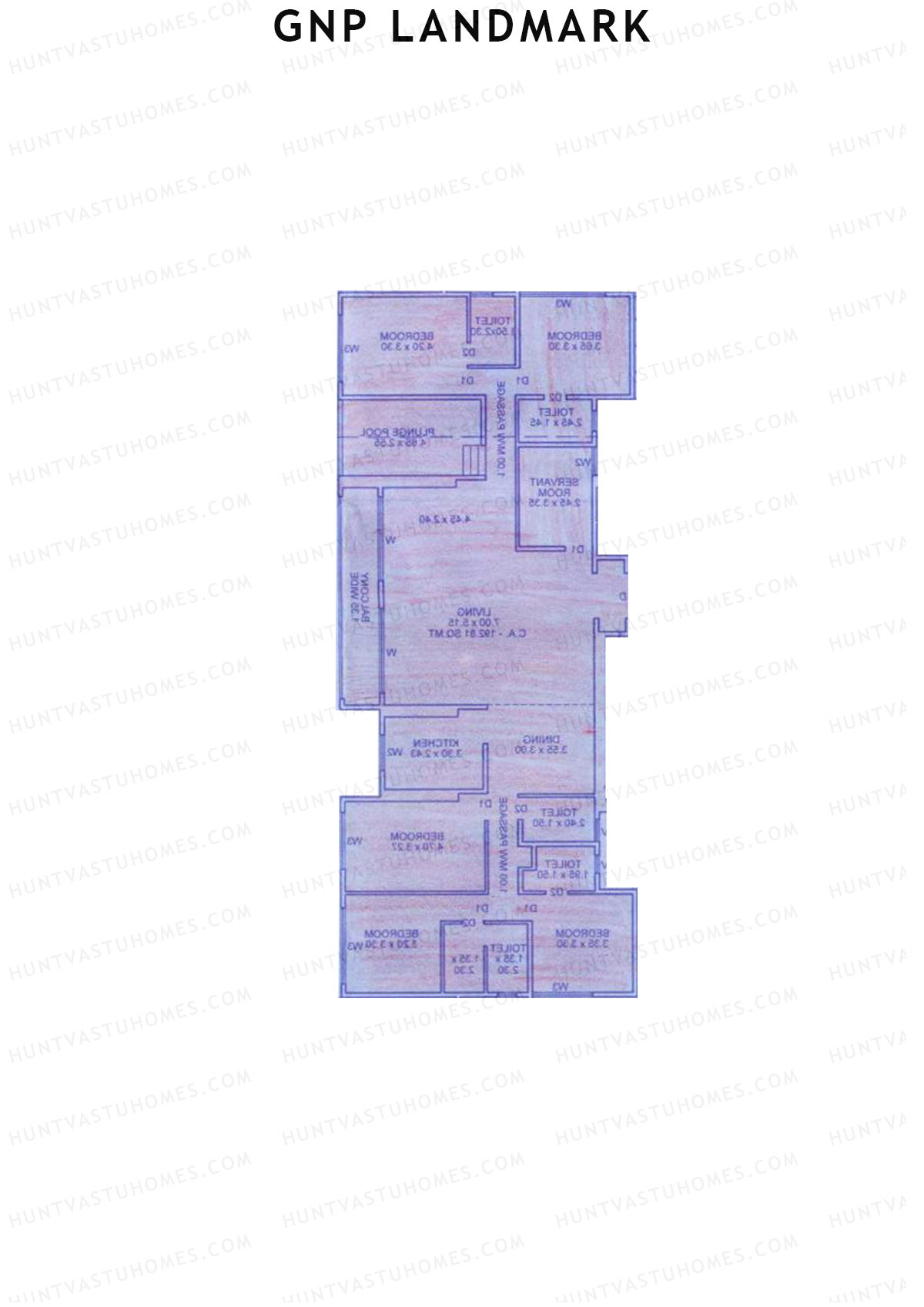 GNP Landmark Tower 2 Unit 2 Floor Plan