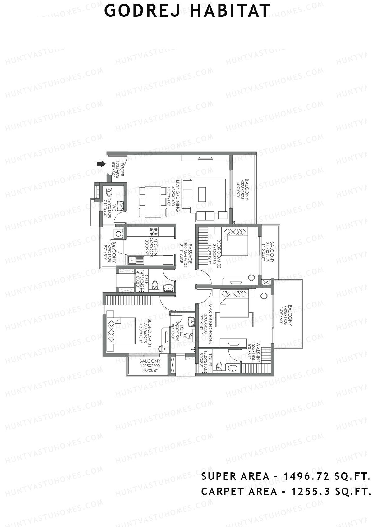 Godrej Habitat Tower 3 Unit 6 Floor Plan