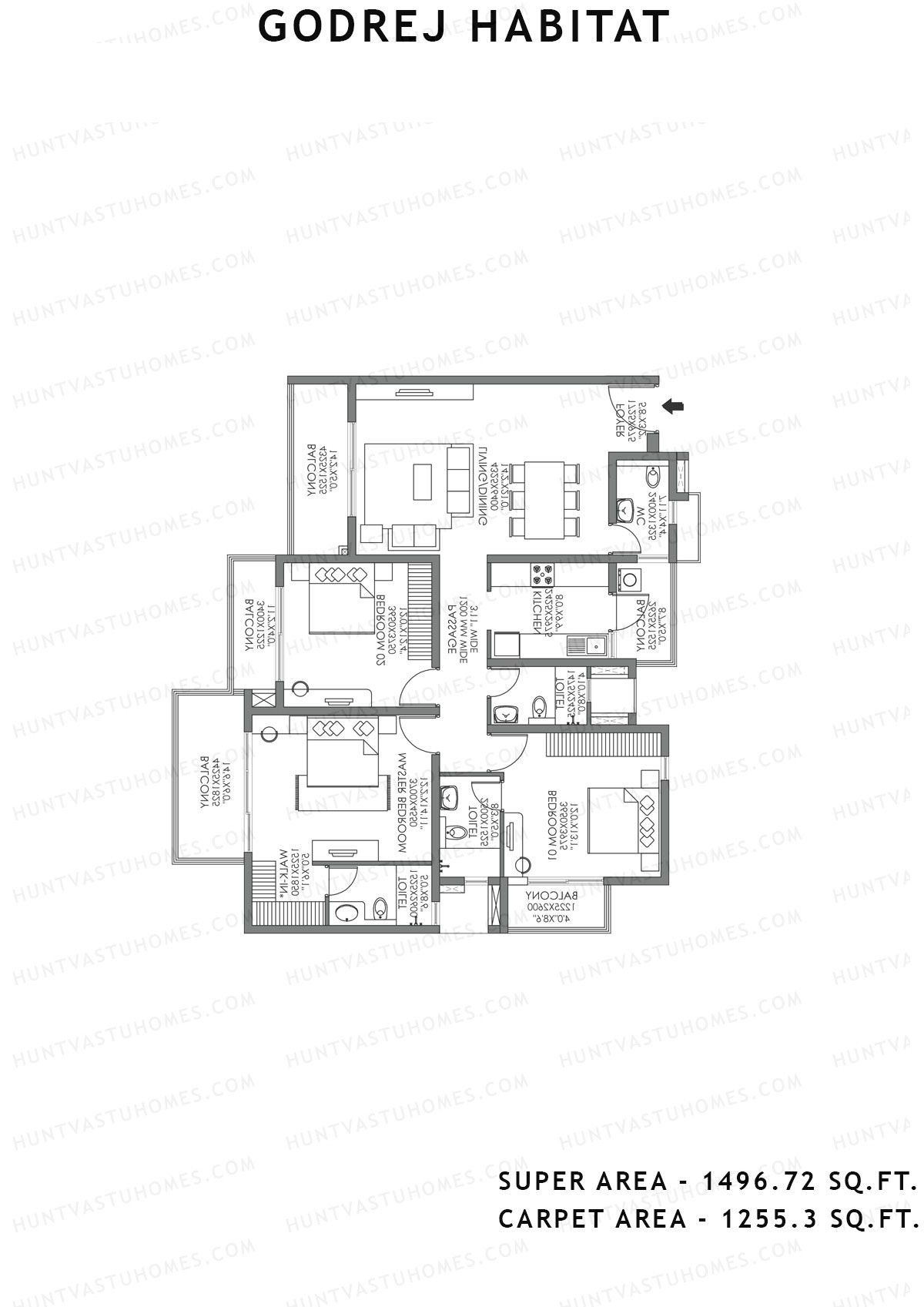 Godrej Habitat Tower 4 Unit 6 Floor Plan