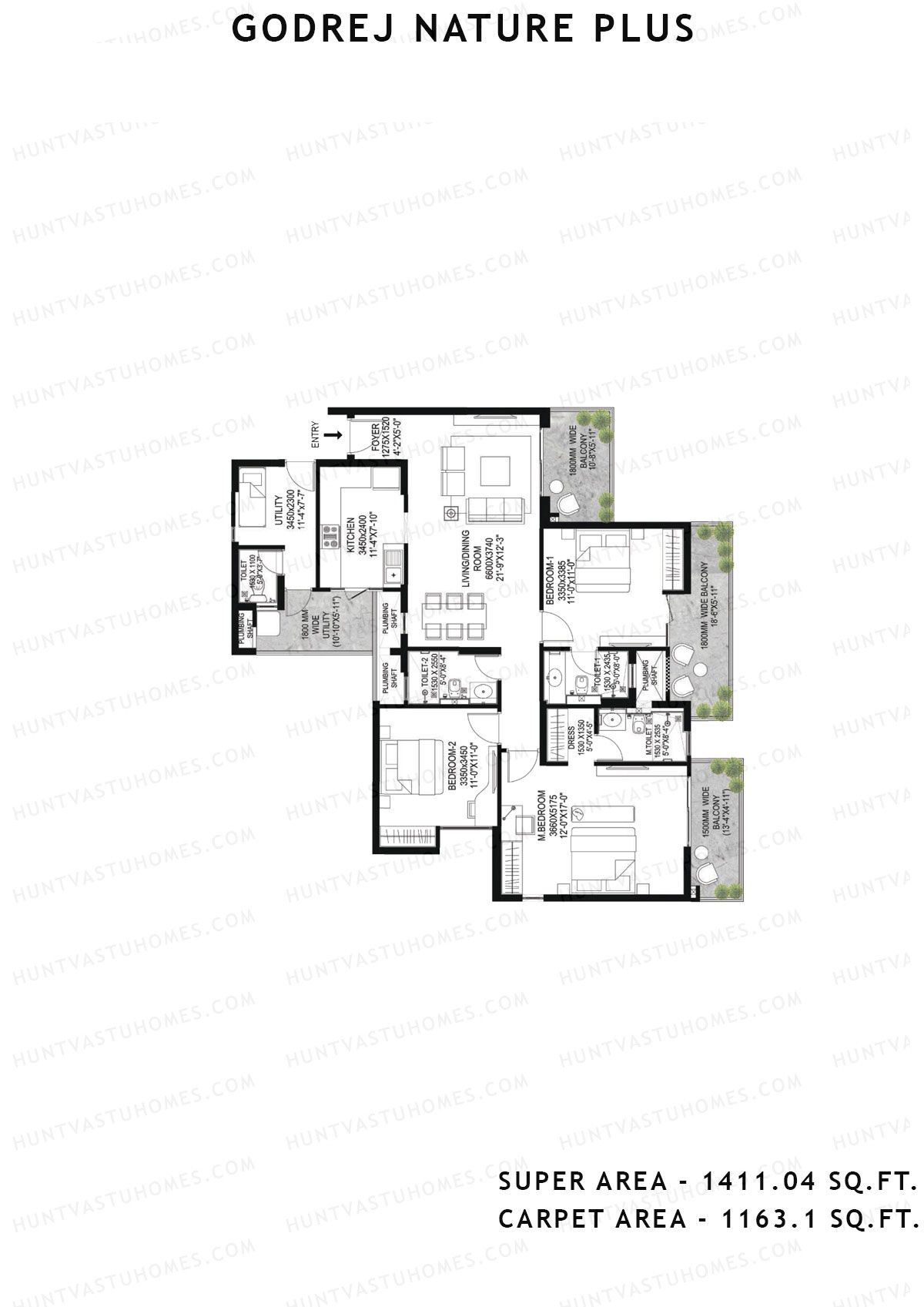 Godrej Nature Plus Tower A Unit 1 Floor Plan