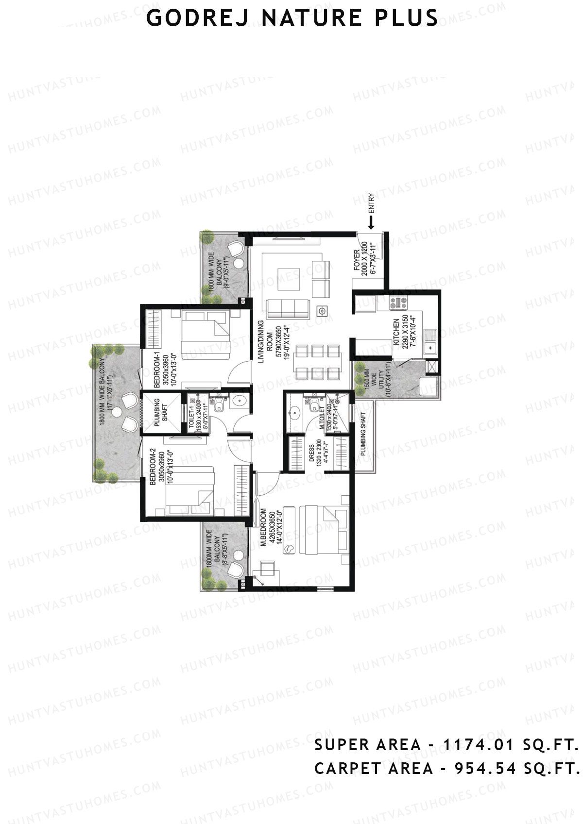 Godrej Nature Plus Tower A Unit 2 Floor Plan