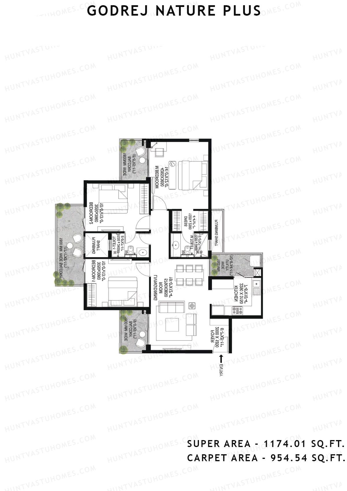 Godrej Nature Plus Tower A Unit 3 Floor Plan