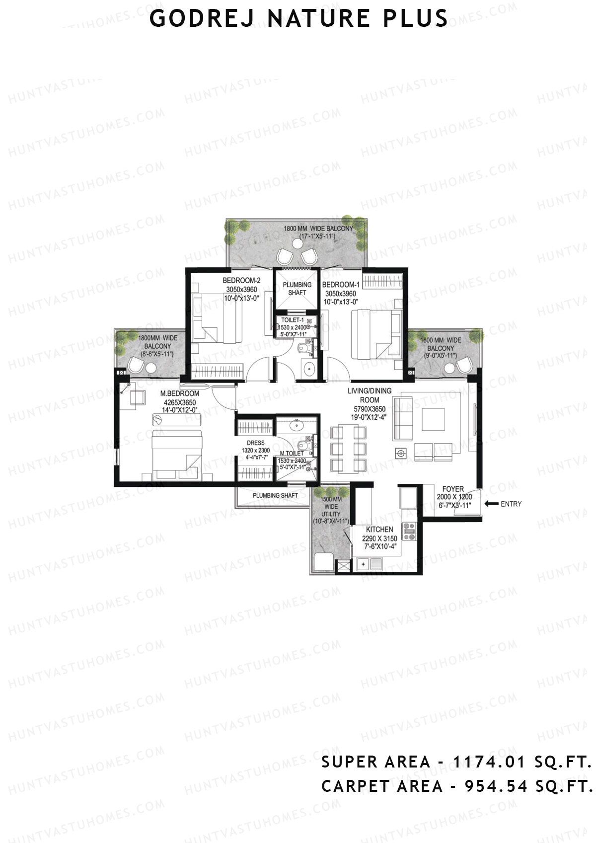 Godrej Nature Plus Tower B Unit 2 Floor Plan
