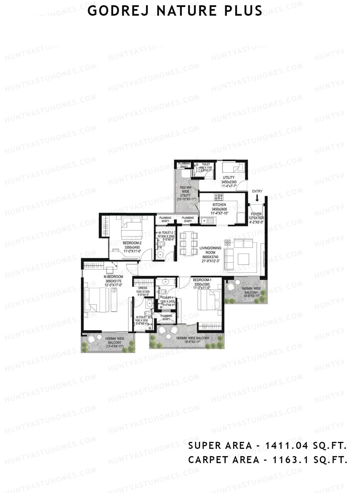 Godrej Nature Plus Tower C Unit 1 Floor Plan