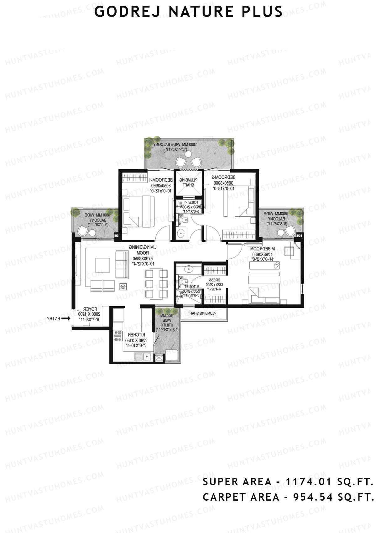 Godrej Nature Plus Tower C Unit 3 Floor Plan