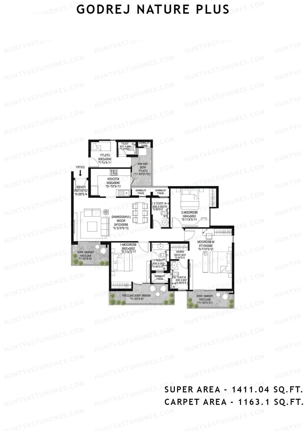Godrej Nature Plus Tower C Unit 4 Floor Plan