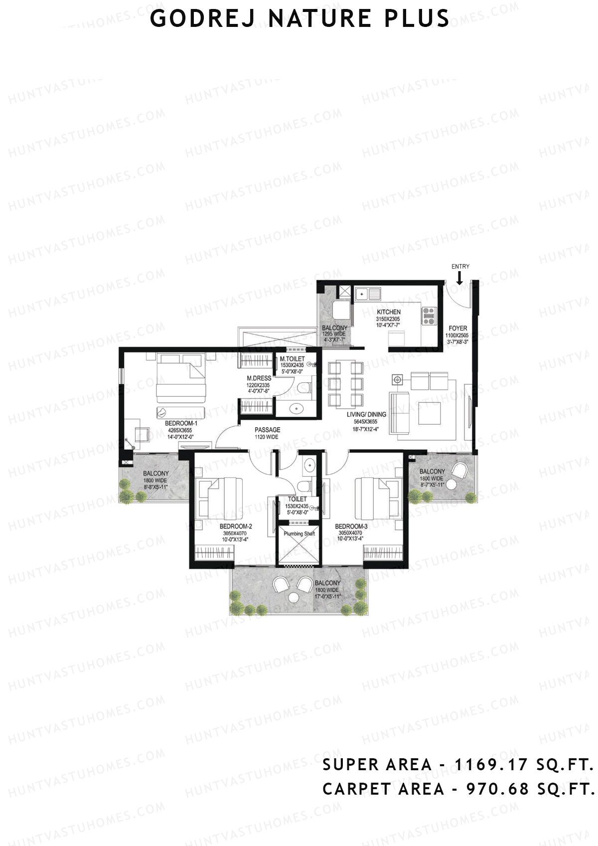Godrej Nature Plus Tower D2 Unit 6 Floor Plan