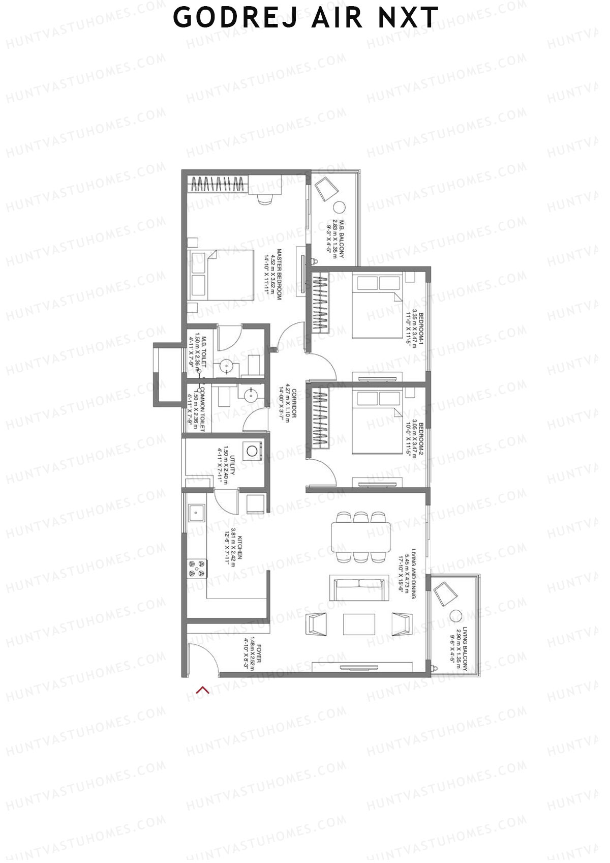 Godrej Air Nxt Tower J Unit 1 Floor Plan