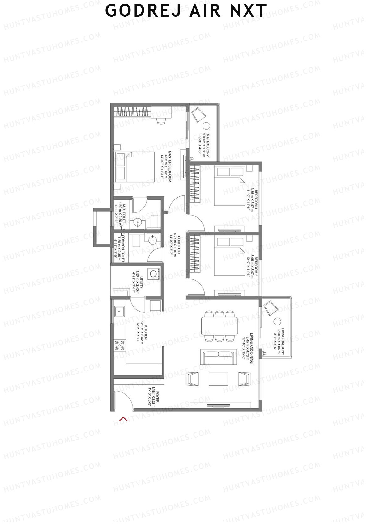 Godrej Air Nxt Tower J Unit 1 Floor Plan
