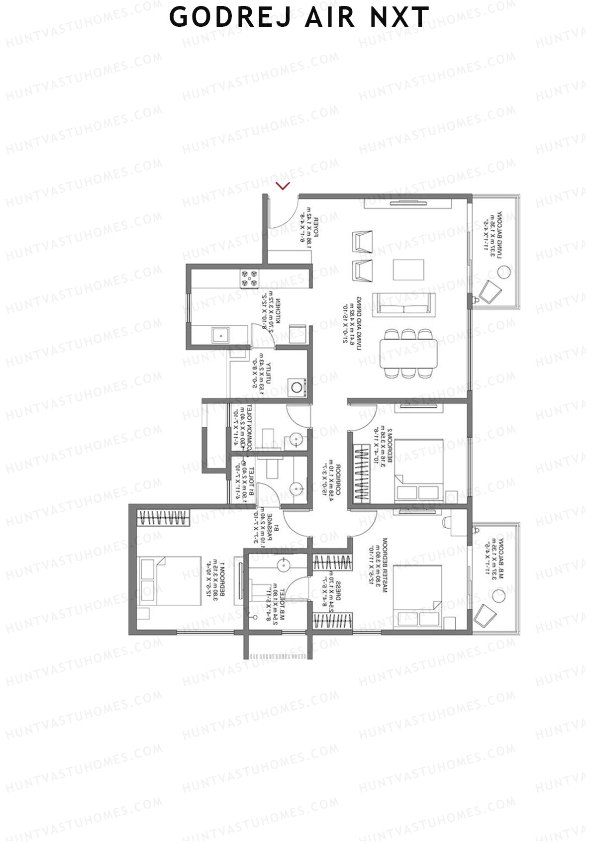 Godrej Air Nxt Tower J Unit 2 Floor Plan
