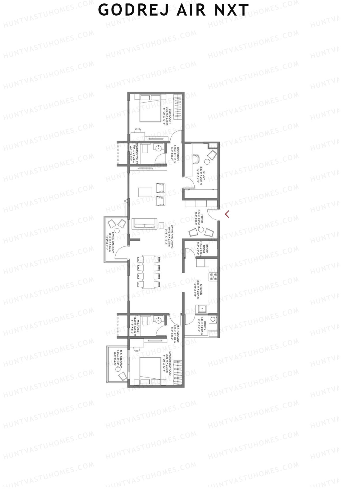 Godrej Air Nxt Tower J Unit 2 Floor Plan