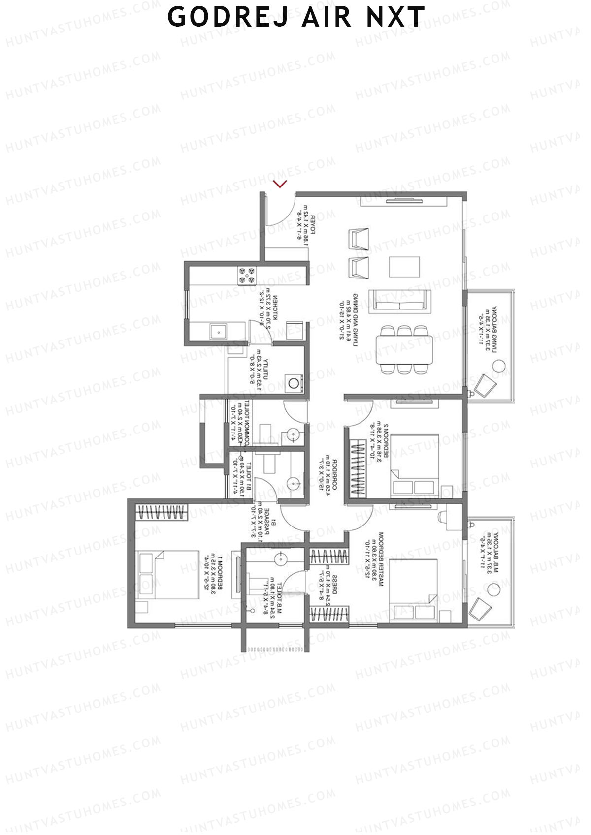 Godrej Air Nxt Tower J Unit 2 Floor Plan