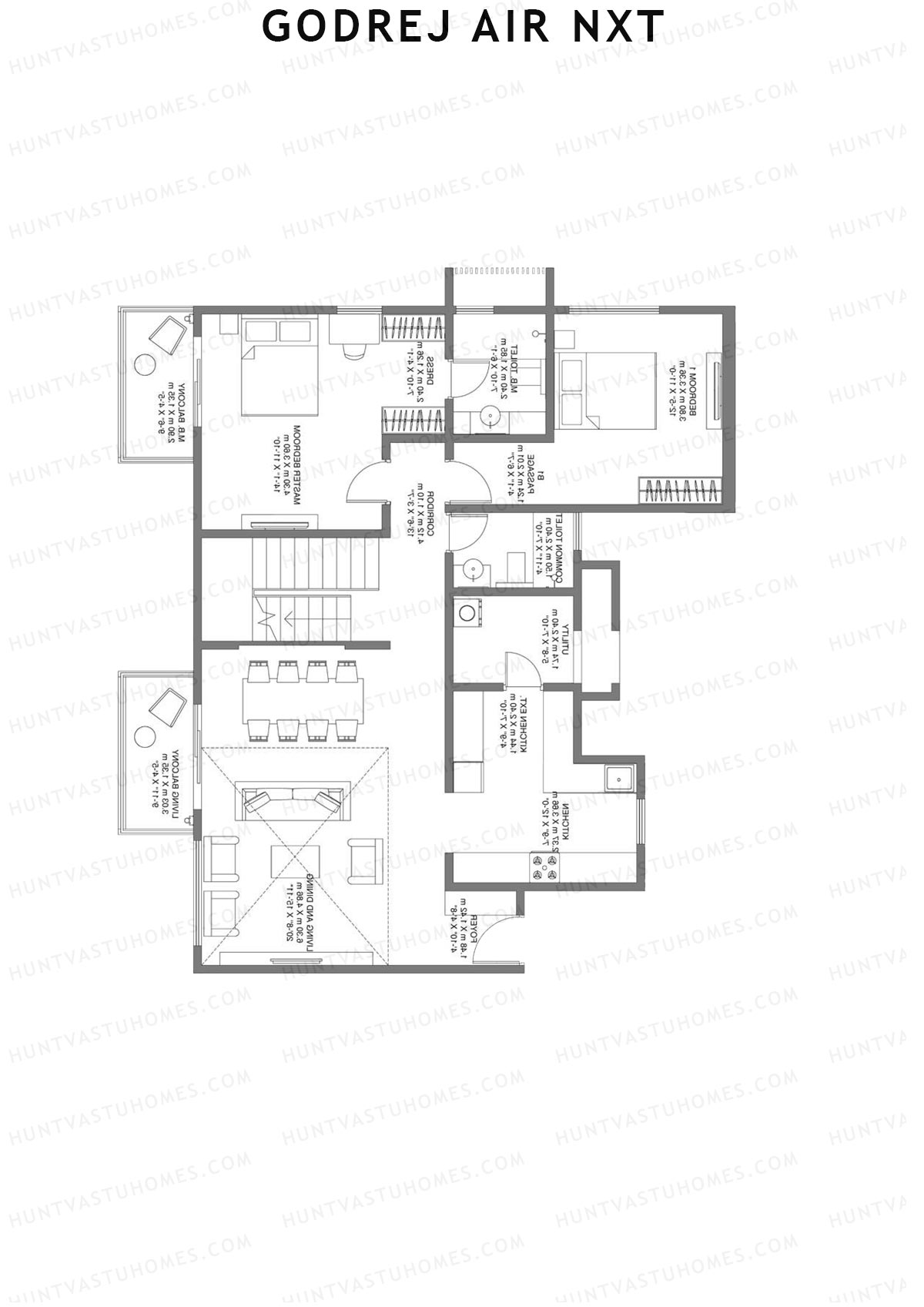 Godrej Air Nxt Tower J Unit 3 (Penthouse) Floor Plan
