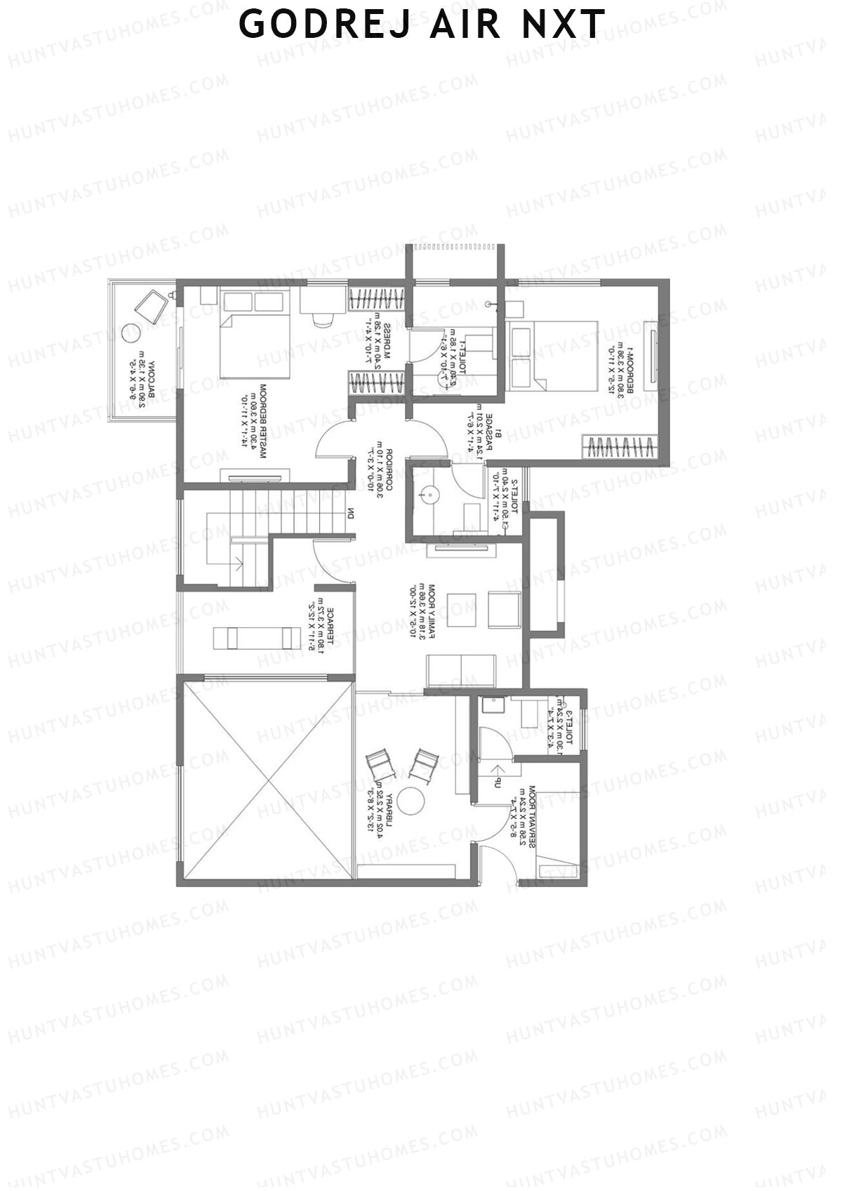 Godrej Air Nxt Tower J Unit 3 (Penthouse) Floor Plan