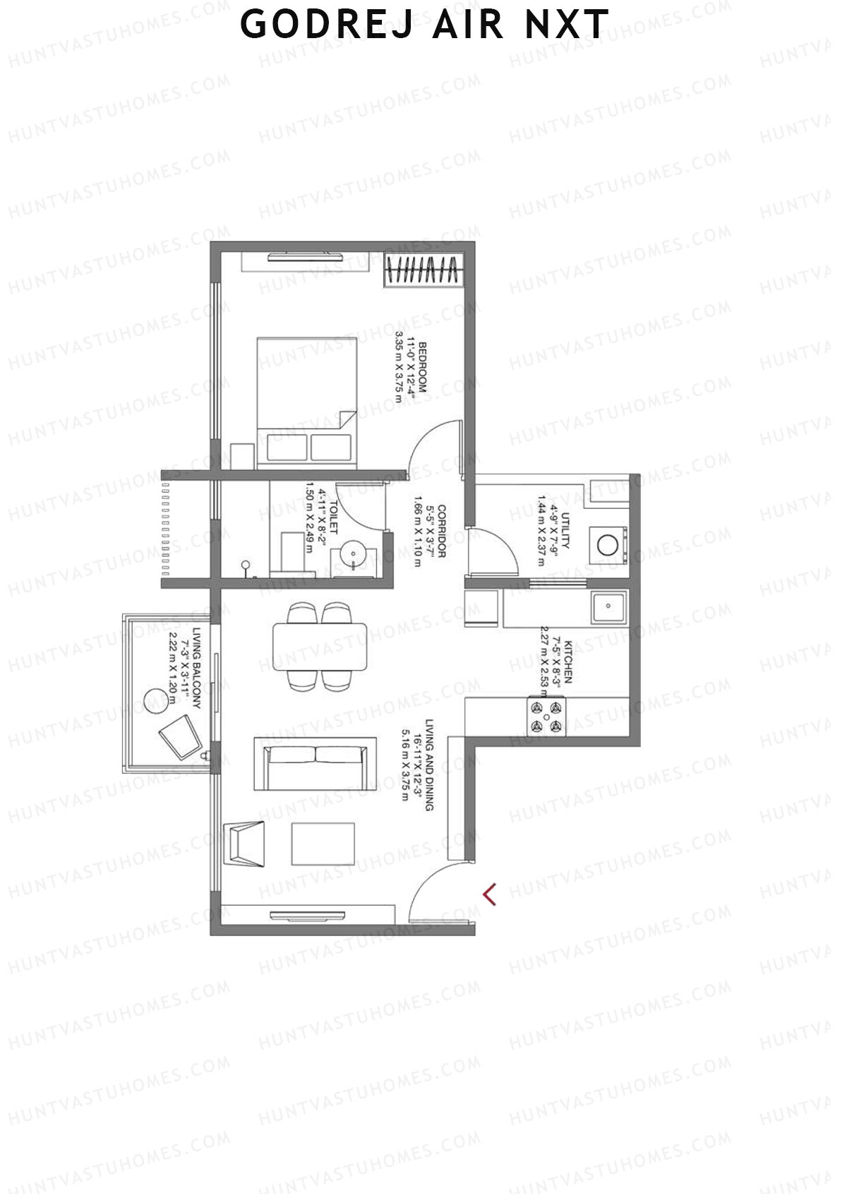 Godrej Air Nxt Tower J Unit 5 Floor Plan
