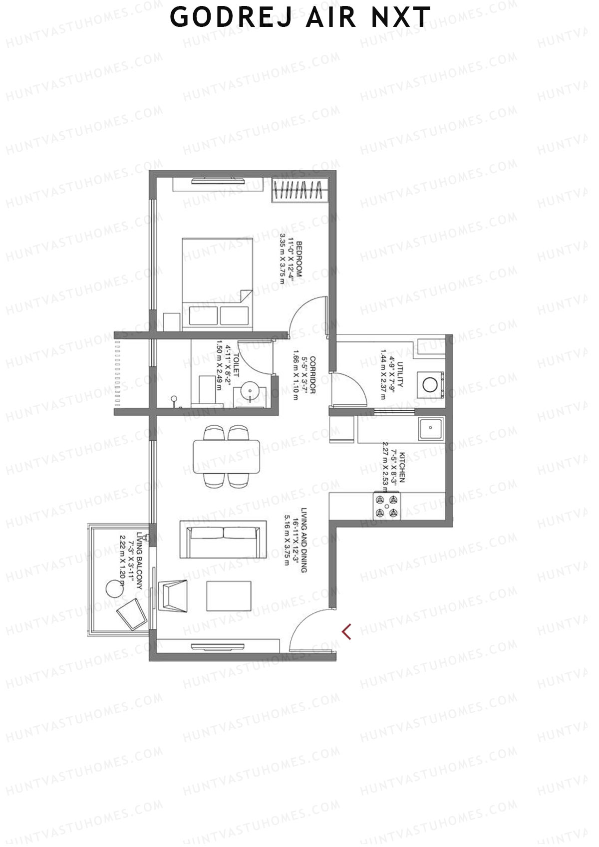 Godrej Air Nxt Tower J Unit 5 Floor Plan
