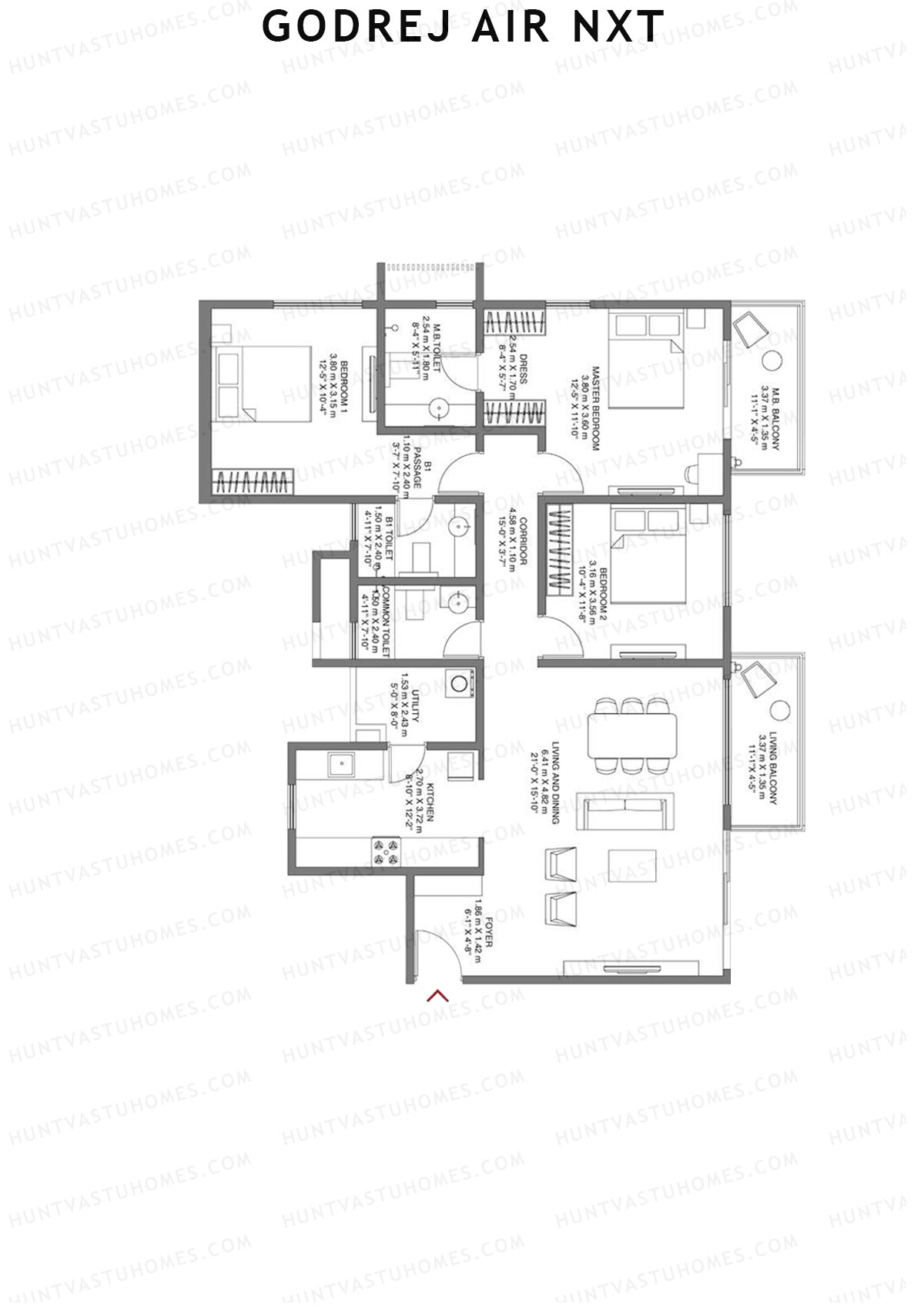 Godrej Air Nxt Tower J Unit 7 Floor Plan