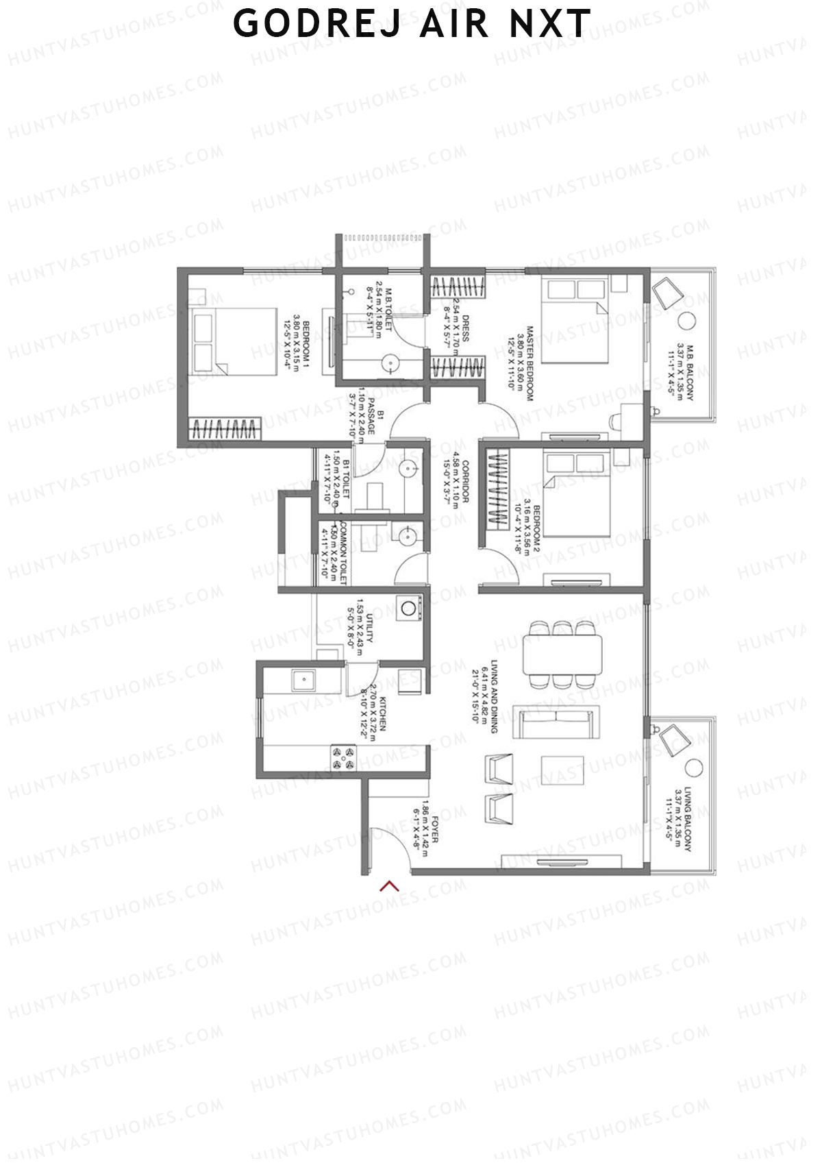 Godrej Air Nxt Tower J Unit 7 Floor Plan
