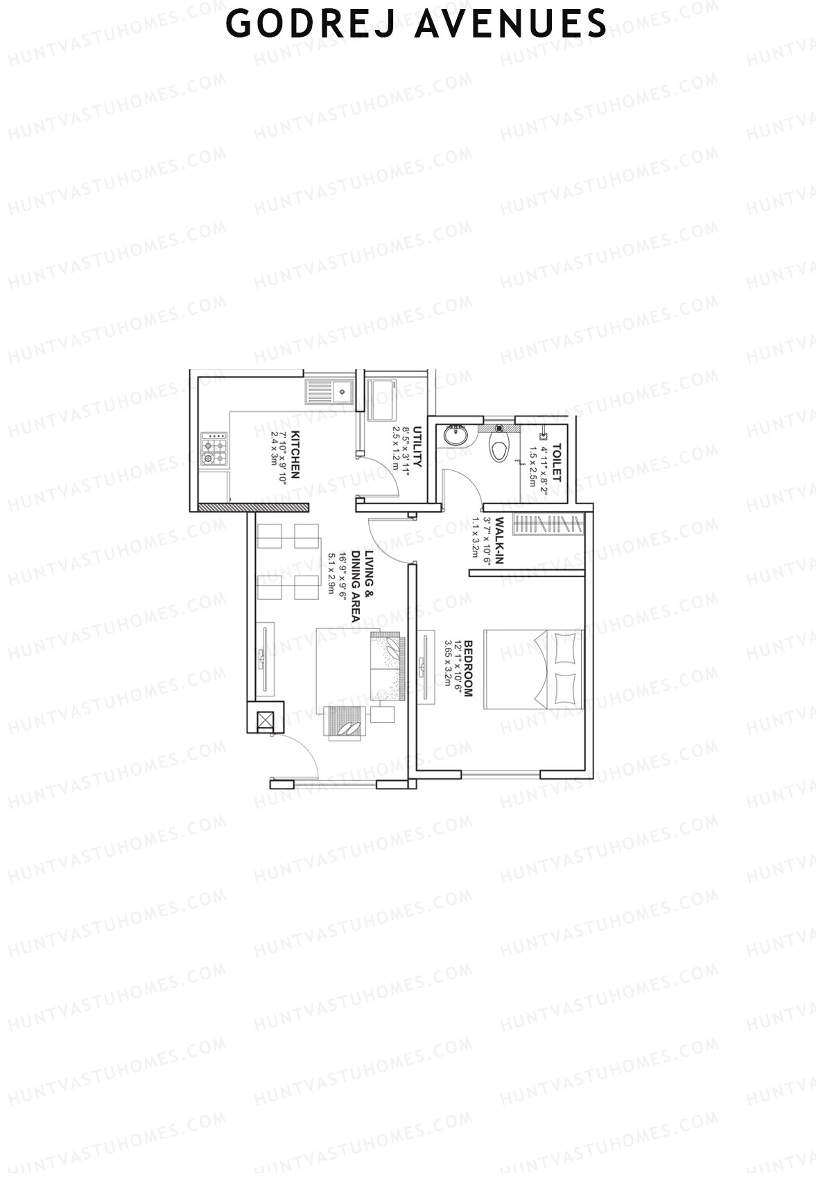 Godrej Avenues Tower A Unit 1 Floor Plan