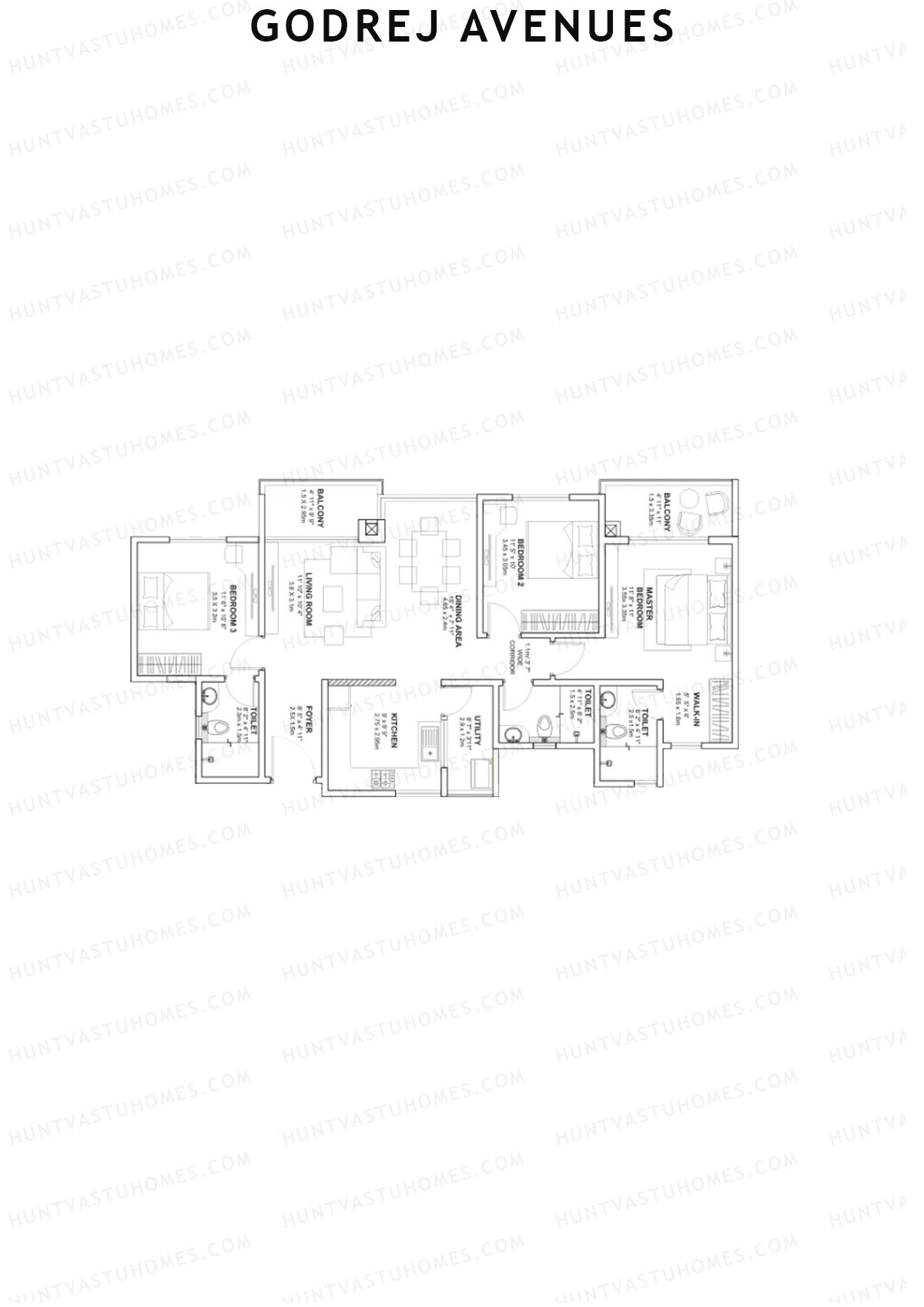 Godrej Avenues Tower B Unit 4 Floor Plan