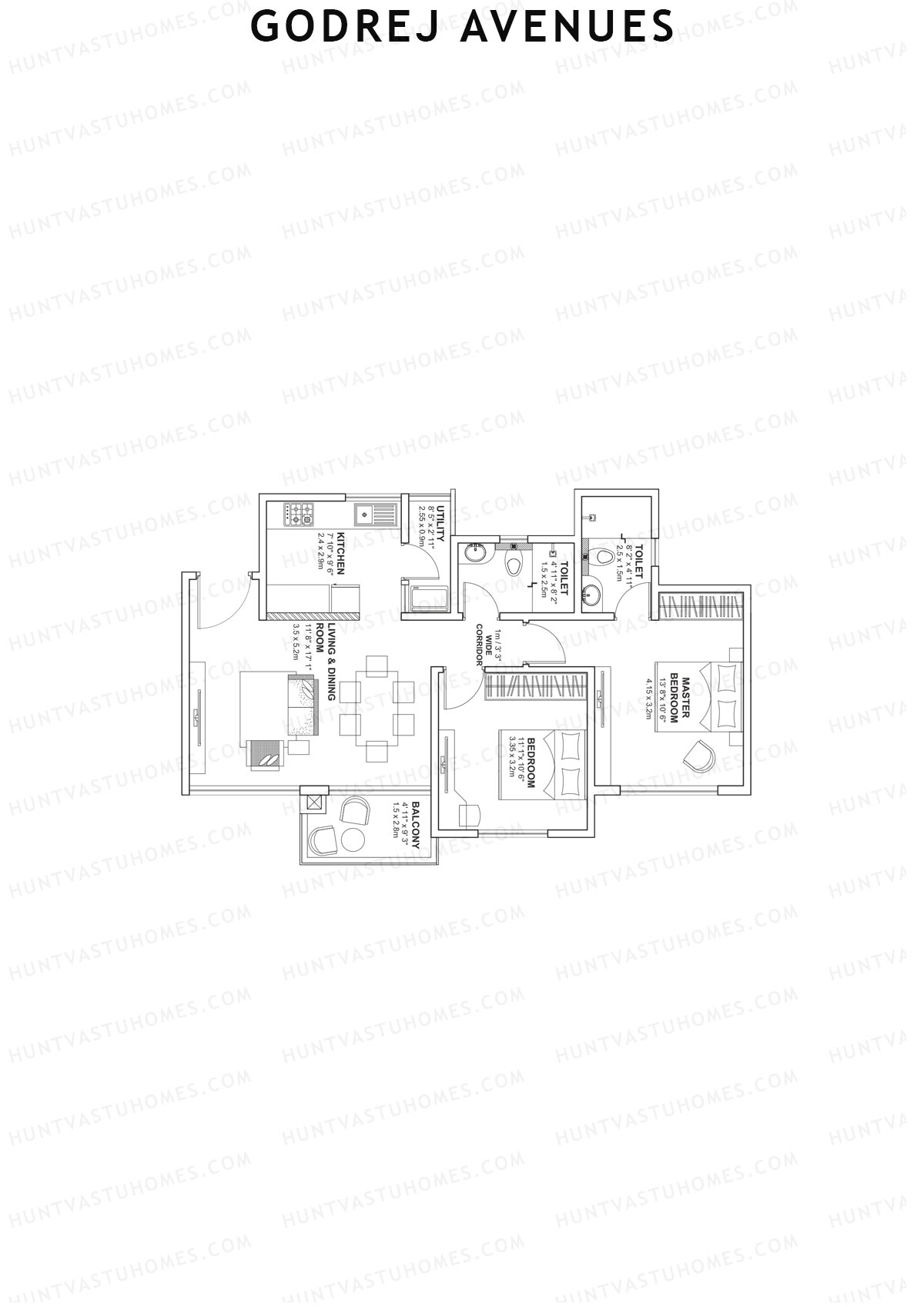 Godrej Avenues Tower C Unit 1 Floor Plan